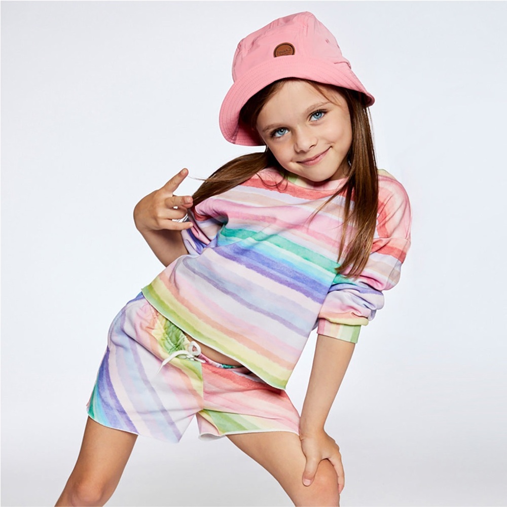 Deux Par Deux matching sweatshirt and shorts set